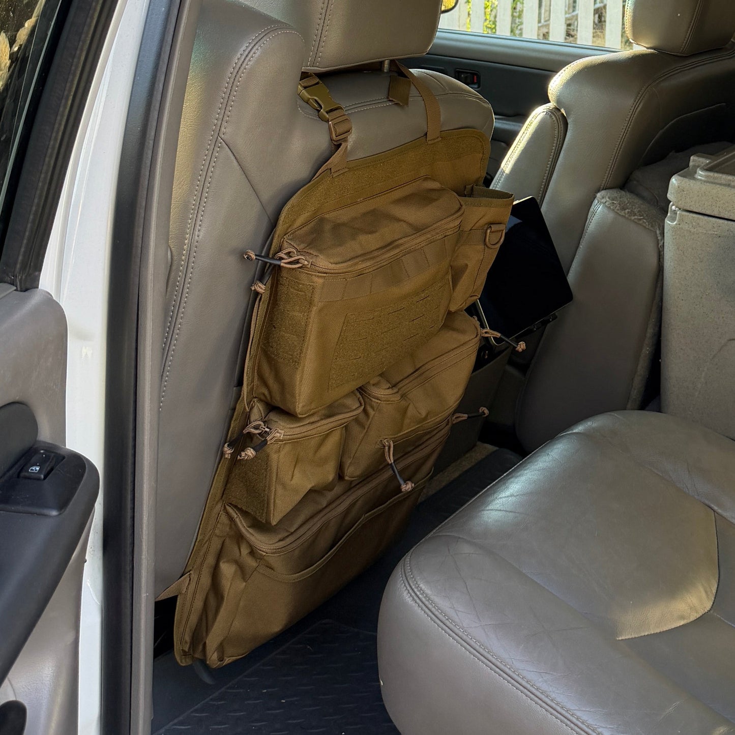 Vehicle Back Seat Organizer - Khaki/Tan