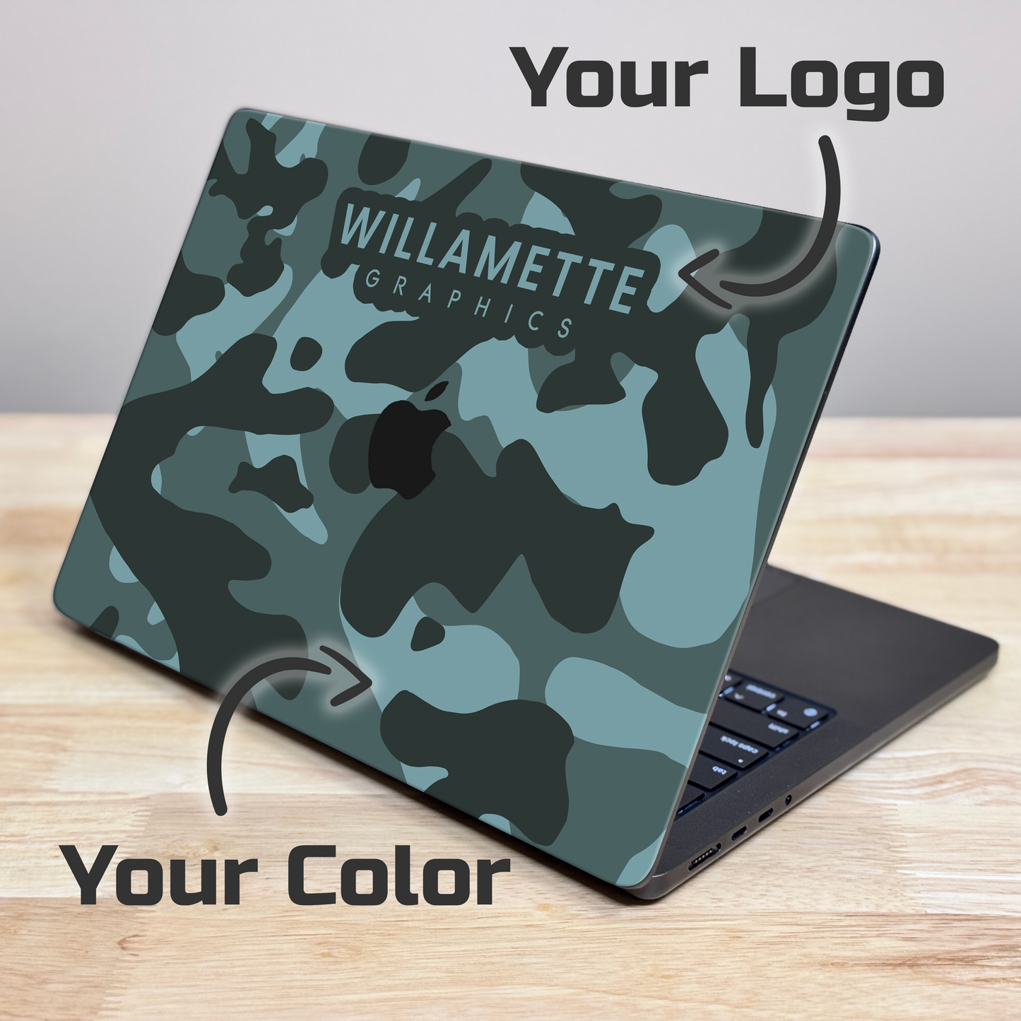 Camo - Brandable Laptop/MacBook Skin - Customizable to Fit Your Logo/Color Scheme