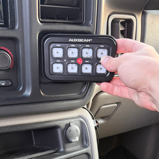 Auxbeam 6/8 Switch Panel Cubby Replacement for 2000-2006 Tahoe/Suburban/Silverado/Yukon/Sierra/GMT800 Cubby Accessory Mount Point Upgrade