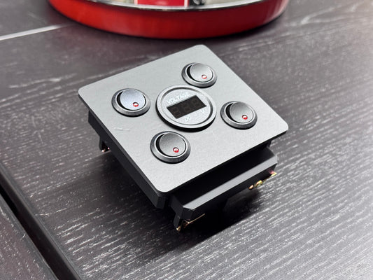 Voltimeter & 4 Switch Cubby Replacement for 2000-2006 Tahoe/Suburban/Silverado/Yukon/Sierra/GMT800